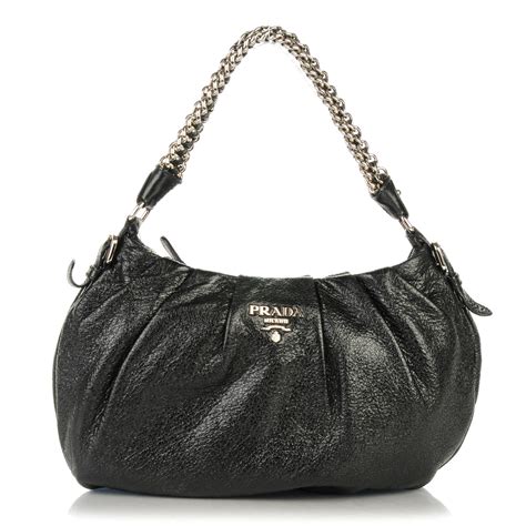 prada cervo lux chain hobo|Prada Lux Chain Side Pocket Hobo Cervo Leather Large .